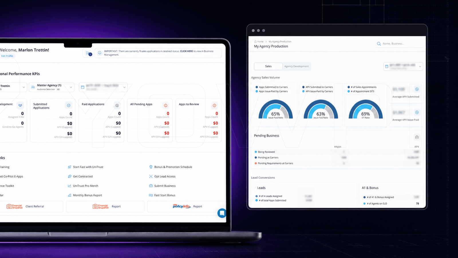 Management system for a US insurance brokerage